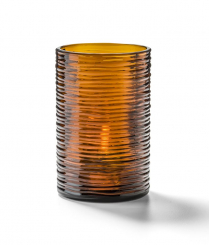 Hollowick Dark Amber Typhoon Spun Glass Tealight Cylinder(x)