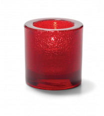 Hollowick Ruby Jewel Thick Round Tealight Glass Lamp (X)