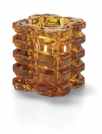 Hollowick Amber Faceted Cube Votive Glass Lamp (X)