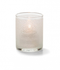 Hollowick Clear Ice Cylinder Tealight Glass Lamp (X)