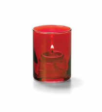 Hollowick Ruby Lustre Cylinder Tealight Glass Lamp (X)