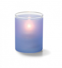 Hollowick Satin Dark Blue Cylinder Tealight Glass Lamp (X)