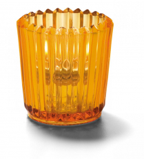 Hollowick Amber Ribbed Tealight Glass Lamp (X)