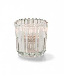 Hollowick Clear Ribbed Tealight Glass Lamp (X)
