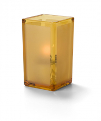 Hollowick Amber Satin Panel Quad Votive Glass Lamp (X)