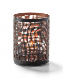 Hollowick Black & Copper Chantilly Perforated Metal Lamp(x)