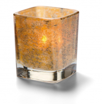 Hollowick Antique Gold Tetra Votive Glass Lamp (X)