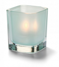 Hollowick Satin Seafoam Tetra Votive Glass Lamp (X)