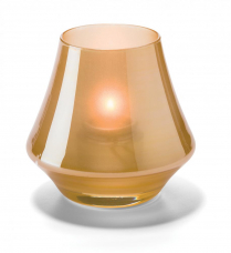 Hollowick Satin Gold Chime Votive Glass Lamp (X)