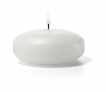 Hollowick White  3" Dia. Floating Candle 72/cs (X)