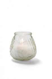 Hollowick Clear Knobby 60HR Wax Candle in Clear Glass(x)