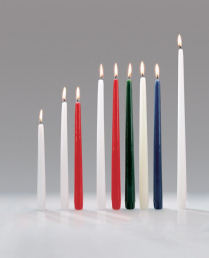 Hollowick 10" Red Taper Candle - Unwrapped 144/CS (x)