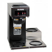Bunn VP17-3L Black 12 Cup Pourover Coffee Brewer with 3 Warm