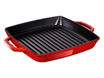 STAUB DOUBLE HANDLE SQUARE GRILL 13"