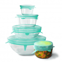 SILICONE STRETCH LIDS (5 PACK) TURQUOISE