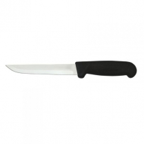 OMCAN 6-inch Straight Blade Boning Knife with Black Polyprop