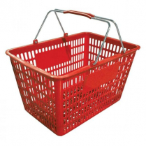 OMCAN Red Plastic-Steel Shopping Basket