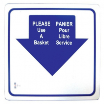 OMCAN English/Spanish Shopping Basket Sign