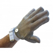 OMCAN Medium Mesh Glove with Red Wrist Strap