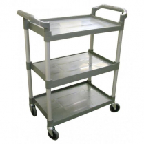 OMCAN Gray Plastic Bussing Cart with 16" x 24.75" tray size