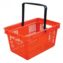 OMCAN Red Plastic Shopping Basket