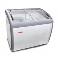 Omcan Ice Cream Freezer 9.2cu.ft with curved glass110V