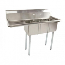 OMCAN Stainless Steel Space Saver Sink with 16" Left Drain B