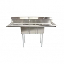 OMCAN Stainless Steel Space Saver Sink with 16" Left/Right D