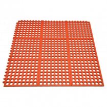OMCAN Terracotta Anti-Fatigue Mat with Interlocking Edges