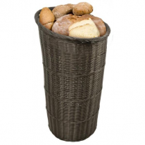 OMCAN Round Brown Tapered Basket with Round Tray