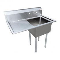 OMCAN 24" x 24" x 14" One Tub Sink with 3.5" Center Drain an