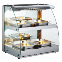 OMCAN 25-inch Double-Shelf Full Service Heated Display Case