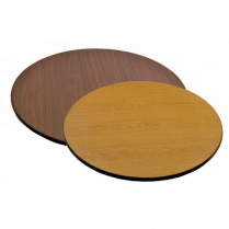OMCAN 24" x 1" Oak/Walnut Round Table Top