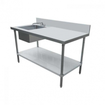 OMCAN 30" x 72" All Stainless Steel Table with Left Sink and