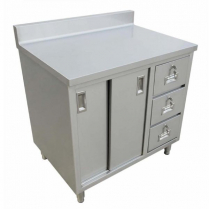 OMCAN 24" x 48" Worktable with Cabinet, Drawers, and Sliding