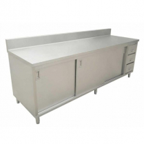 OMCAN 24" x 60" Worktable with Cabinet, Drawers, and Sliding