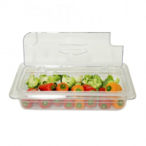 OMCAN 1/3 Polycarbonate Clear Flip Lid with Gap