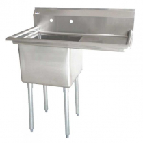 OMCAN 24" x 24" x 14" One Tub Sink with 3.5" Center Drain an