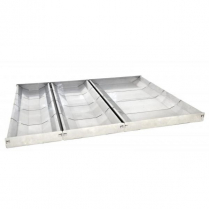 OMCAN 28.5" x 16.75" x 2" Reversible Stainless Steel Tray wi