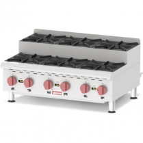 OMCAN 6-Burner Countertop Stainless Steel Step-Up Gas Hot Pl