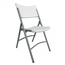 OMCAN Folding Chair with Grey Metal Frame