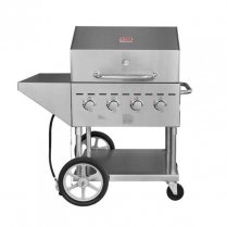 OMCAN Outdoor Propane BBQ Grill with 4 Burners With Top And