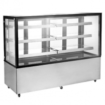 OMCAN 72-inch Square Glass Floor Refrigerated Display Case