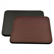 OMCAN 30" x 60" x 1" Mahogany/Black Rectangular Table Top