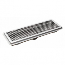 OMCAN 12" x 36" Floor Trough with Stainless Steel Grating