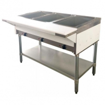 OMCAN 44-inch Electric Steam Table with 3 Pan Size Tray, Cut