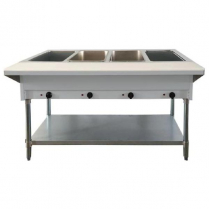 OMCAN 58-inch Electric Steam Table with 4 Pan Size Tray, Cut