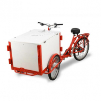 OMCAN Front Load Tricycle Ice Cream Bike Red Frame With Whit