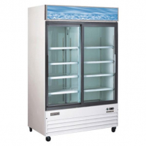 OMCAN 53-inch 2-Door Sliding Glass Refrigerator
