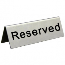 OMCAN 4 3/4" x 1 3/4 Stainless Steel 'Reserved' Sign
